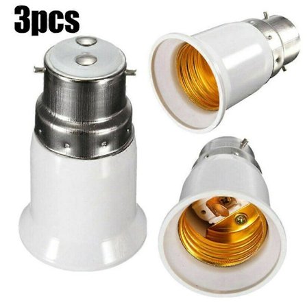 BC B22 Till Es E27 Adapter Bajonettfattning Downlight Edison Skruv Glödlampa Konverterare Hållare [DB]
