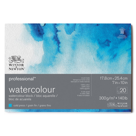 Winsor & Newton Professional Akvarelblok CP 18x26cm 300g