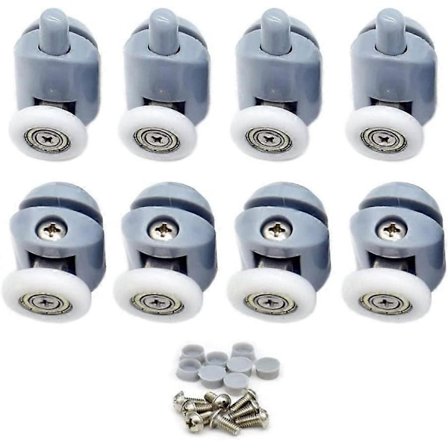 Brusekabineruller 8 Stk. Brusekabineruller Bruse Skyde Dør Rulle Brusekabine Ruller til Badeværelse Bruse