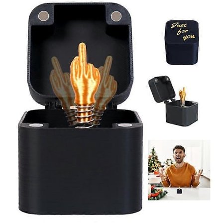 Ny langfinger i en eske, spøkegaver til jul, White Elephont-gaver til voksne