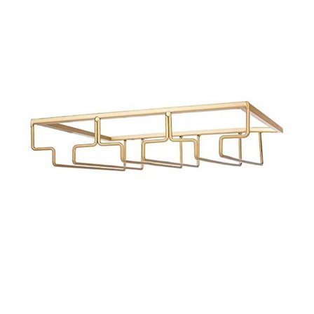 3 Rækker Vinglasstativ Under Skab Stemware Holder Jern Vinglas Organizer Glas Opbevaring Hæng