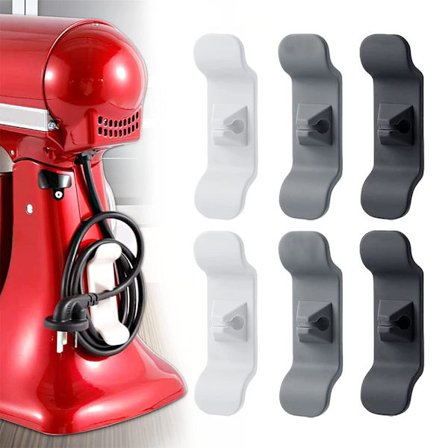 6 stk. ledningsorganisator kompatibel med apparater, kjøkkenapparat ledningsvikler, nyeste De