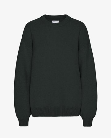Oversized Merino Wool Crew - Hunter Green