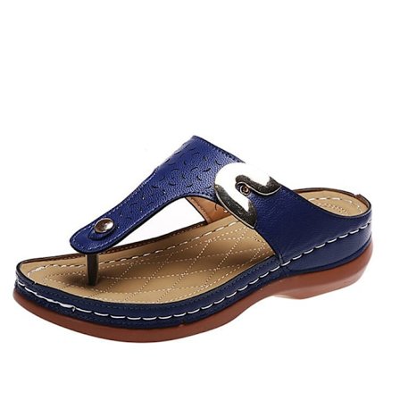 Dam Sandaler Mjuk Botten Kilar Skor Dam Sommar Sandaler Med .