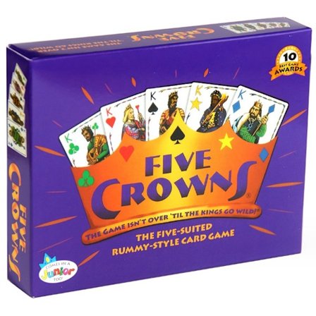 Engelsk versjon Five Crowns Brettspill Familie Puslespill Kort Crown Rummy-stil kortspill for voksne og barn - Passer for barn fra 8 år og oppover
