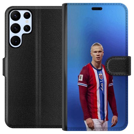 Kompatibelt Lommeboketui til Samsung Galaxy S22 Ultra 5G Erling Haaland Manchester City Norge fotball angriper toppspiller utrolig målproduksjon kraf
