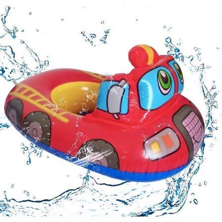 Punainen paloauton uimarengas, paksuuntunut puhallettava paloauton uimarengas, suuri puhallettava uimarengas, vesileikkilelu, 75 * 58 cm, hauska 