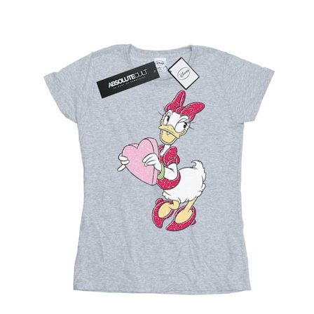 Disney Womens/Ladies Daisy Duck Love Heart Bomull T-shirt XXL S