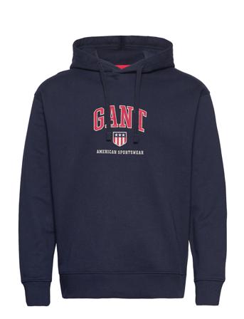 D.2 Retro Shield Sweat Hoodie Huppari Sininen GANT