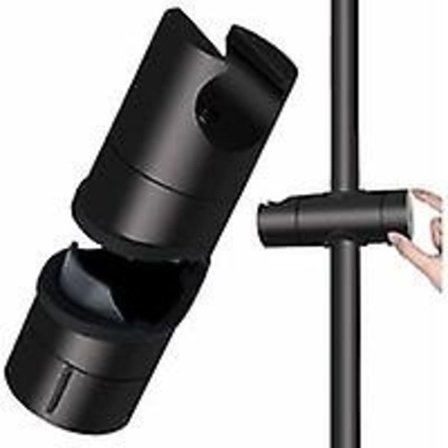 Dusjholder, Universell Svart Dusjhodeholder For 18-25mm Dusjstang Solid ABS Tykkere Og Oppgradert Versjon Dusj, Matt Svart db