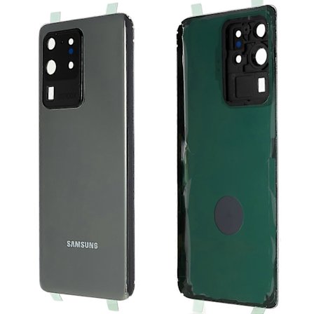 Batterideksel for Samsung Galaxy S20 Ultra 4G/5G G988 med selvklebende klistremerke + kameralinsedeksel (FMY)