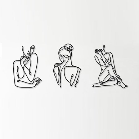 Metal dekorativ maleri væg hængende maleri jern kvinders tøjlinje dekoration stue soveværelse indgang vægmaleri