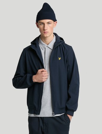 Lyle & Scott Fleece Back Softshell Jacket - Blue - L