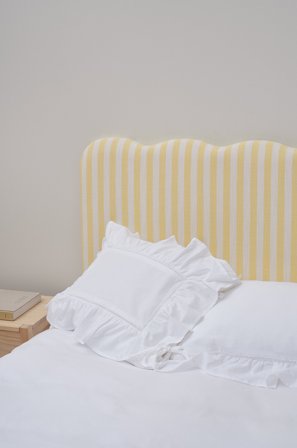 Jotex - Sengegavl 160 Cm Gul/hvit stripe - IDRA - Kjøp Sengegavler hos Jotex