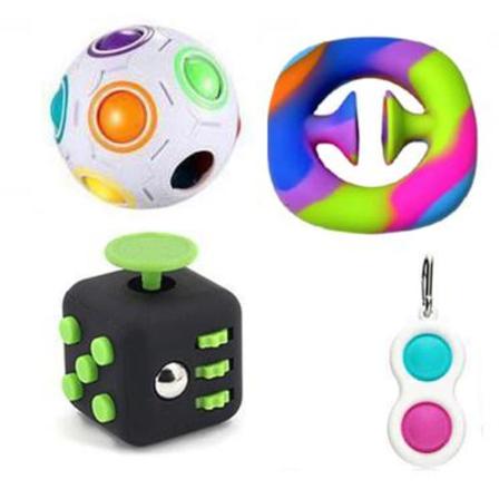 Pro Set - 4-pack Fidget Toys Set För Barn Och Vuxna Nyhet