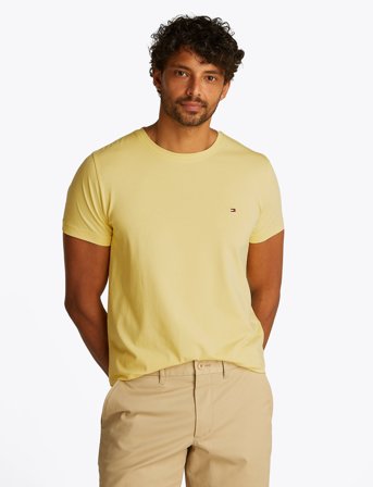 Tommy Hilfiger Stretch Slim Fit Tee - Yellow - XXXL