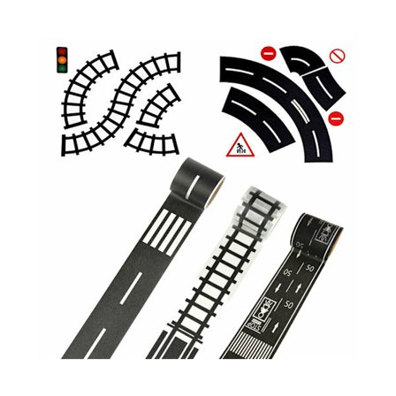 5-pakks DIY-klistremerker for bilbane for barn