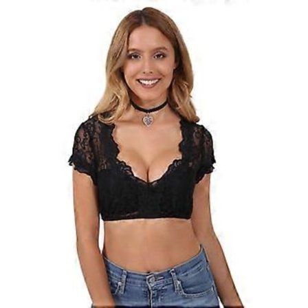 2023 NYHED Ankomst Dame Dirndl Bluse Hvid Blonde Elegant Dirndl Bluse Kostume Bluse Blonde og Bomuld Dirndl Bluse Oktoberfest (M Sort)