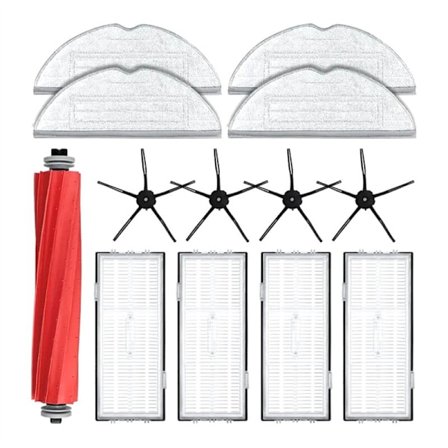 Tilbehør for S7 MaxV Ultra/Pro Ultra, Reservedeler Hovedsidebørste, Filter, Mopp, Støvpose, Svart