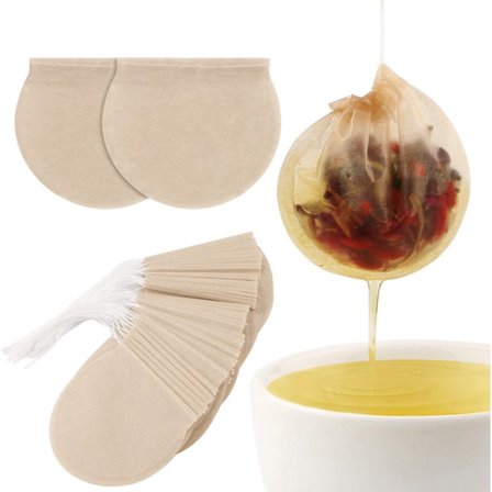 300 stk. Te-filterposer, engangsteposer til te, te-infuser