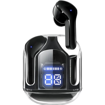 Langattomat Bluetooth-kuulokkeet, melua vaimentavat Bluetooth-kuulokkeet LED-näytöllä varustetulla latauskotelolla