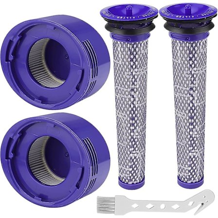 Filter til Dyson V8 / V7, vaskbare erstatningsfiltre til Dyson V7 / V8 Absolute og Animal støvsugere, støvsugertilbehør til Dyson V8