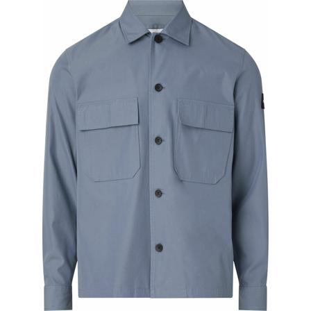Calvin Klein, Overshirt- CK Cotton Nylon Blauw, Heren, Maat:M,Katoen