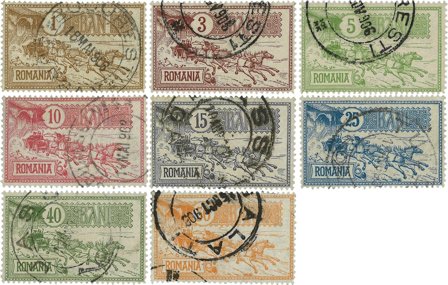 Rumænien 1903 - MICHEL 146-153 - Stemplet