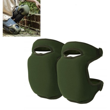 Haveknæbeskyttere - Ekstra tykke knæbeskyttere - Justerbare knæbeskyttere (Grøn)