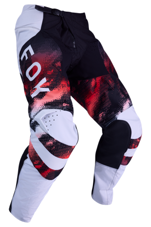 Pantalones MX FOX 180 Kairos Blanco/Rojo Fluorescente 30