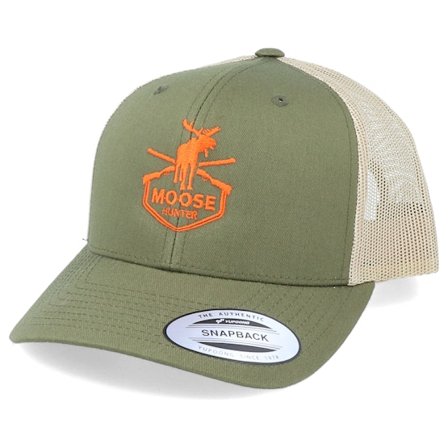 Hunter - Verde trucker Cappellino - Moose Hunter Logo Mossgreen/Khaki Trucker @ Hatstore