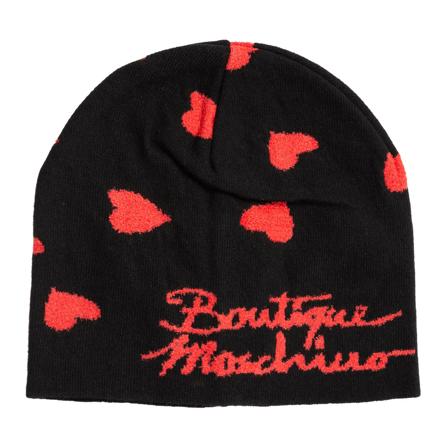Boutique Moschino Beanie , Zwart , Dames , Maat: ONE Size