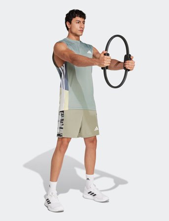 adidas Performance Camo 3S Short - Green - S 18 cm