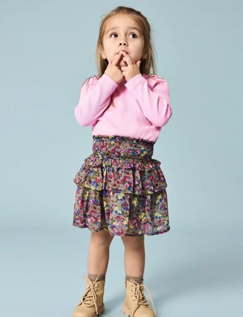 Kids Only Kmgcheckie Life L/S Top Box Jrs - Pink - 104