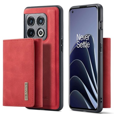 Dg.ming M1 -sarja Oneplus 10 Pro 5g:lle magneettinen adsorptio 2-in-1 lompakko PC+tpu+pu nahkainen puhelinkuori pudotuskestävä kotelo jalustalla 