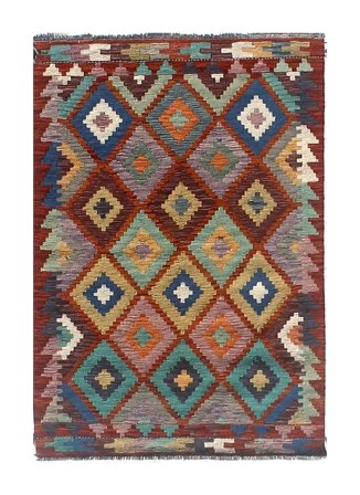 Oriental Kilim Afghan Old Style Rug 100X148 Wool, Afghanistan