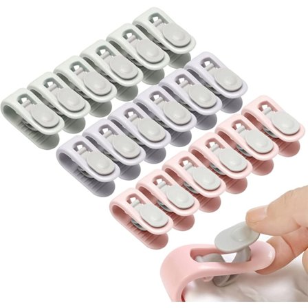 Täcke Clips, 18 st (Rosa, Grön, Lila) Lakan Clips för B