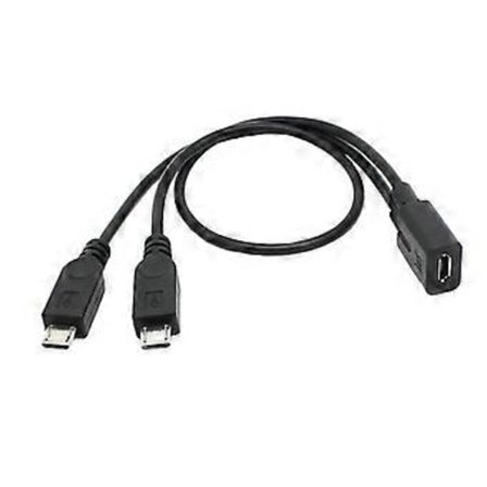 Micro USB Hunn 1 til 2 Micro USB Hann Splitter Skjøte Ladekabel Ledning for Lading & Dataoverføring USB-Tilbehør