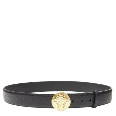 Versace Pre-owned, Pre-owned Leather belts Zwart, Dames, Maat:ONE Size