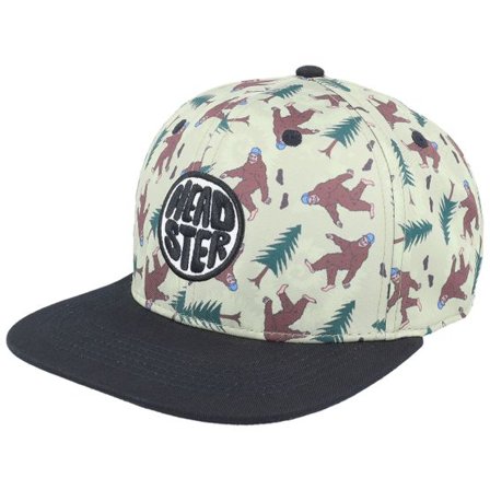 Headster - Beige snapback Keps - Kids Big Foot White Sand/Black Snapback @ Hatstore