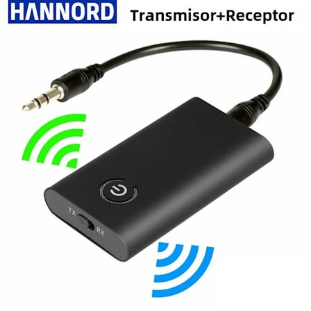 2-i-1 Bluetooth 5.0 lydadapter, oppladbar sender/mottaker, 3,5 mm AUX for TV PC bilhøyttaler