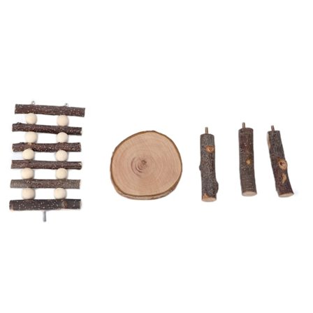 Hamsterin kiipeilyteline puinen kiipeilysillat portaat rampit lelut hiirille kääpiöhamsterille