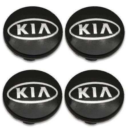 4-pack svarta Kia bilhjulskåpor Navkåpor 60mm 4-pack för P
