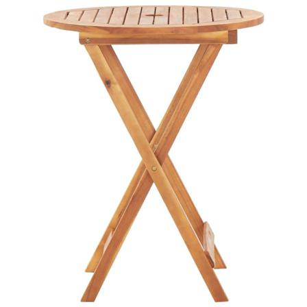 Vidaxl Hopfällbart Trädgårdsbord 60x75 Cm Massivt Akaciaträ Brun