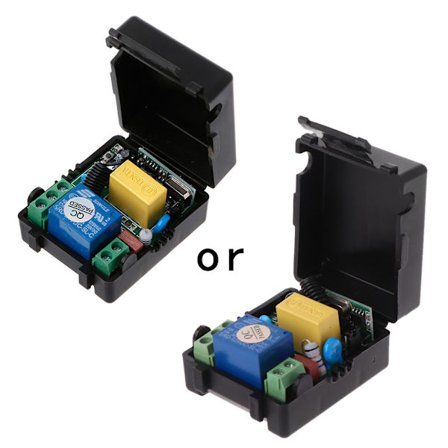 433 MHz RF fjernbetjening til DC 12V 10A 1CH relæmodtager til Universal Garage/Dør/LED lys/Blæser/Signaltransmission