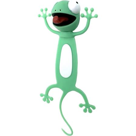 Snygga bokmärken, Roliga 3D Cartoon Djur Bokmärken för Studenter Kontorsmaterial Kreativ Gåva Perfekt för Pojkar Flickor Gecko
