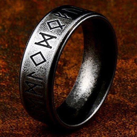 Ring - Nordic Mythology - Runes - Stainless steel - High quality