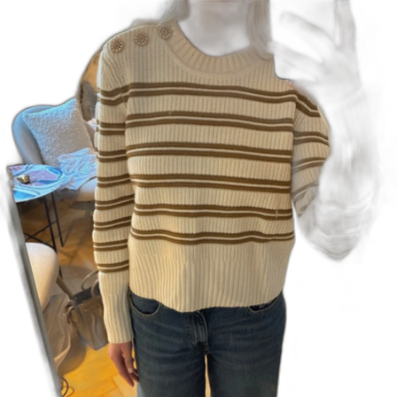 Randig stickad tröja från ba&sh