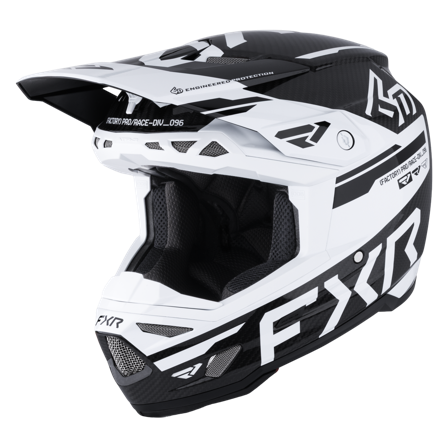 FXR 6D ATR-3 FIM MX-hjälm 26 Vit/Svart S