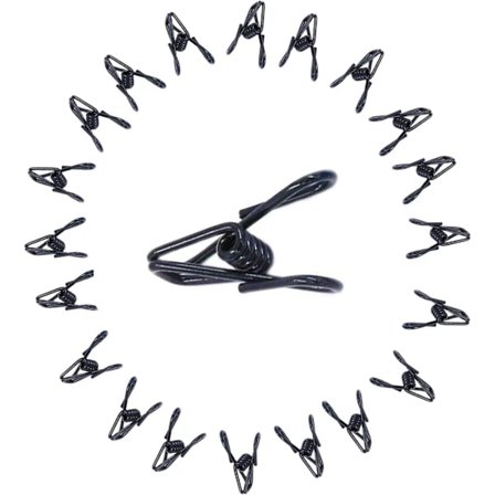 30 stk. 5,6 cm Sorte Chipsklips Høj Elasticitet Styrke Rustfrit Stål Chipsposeklips, Madklips og Tøjklemmer, A